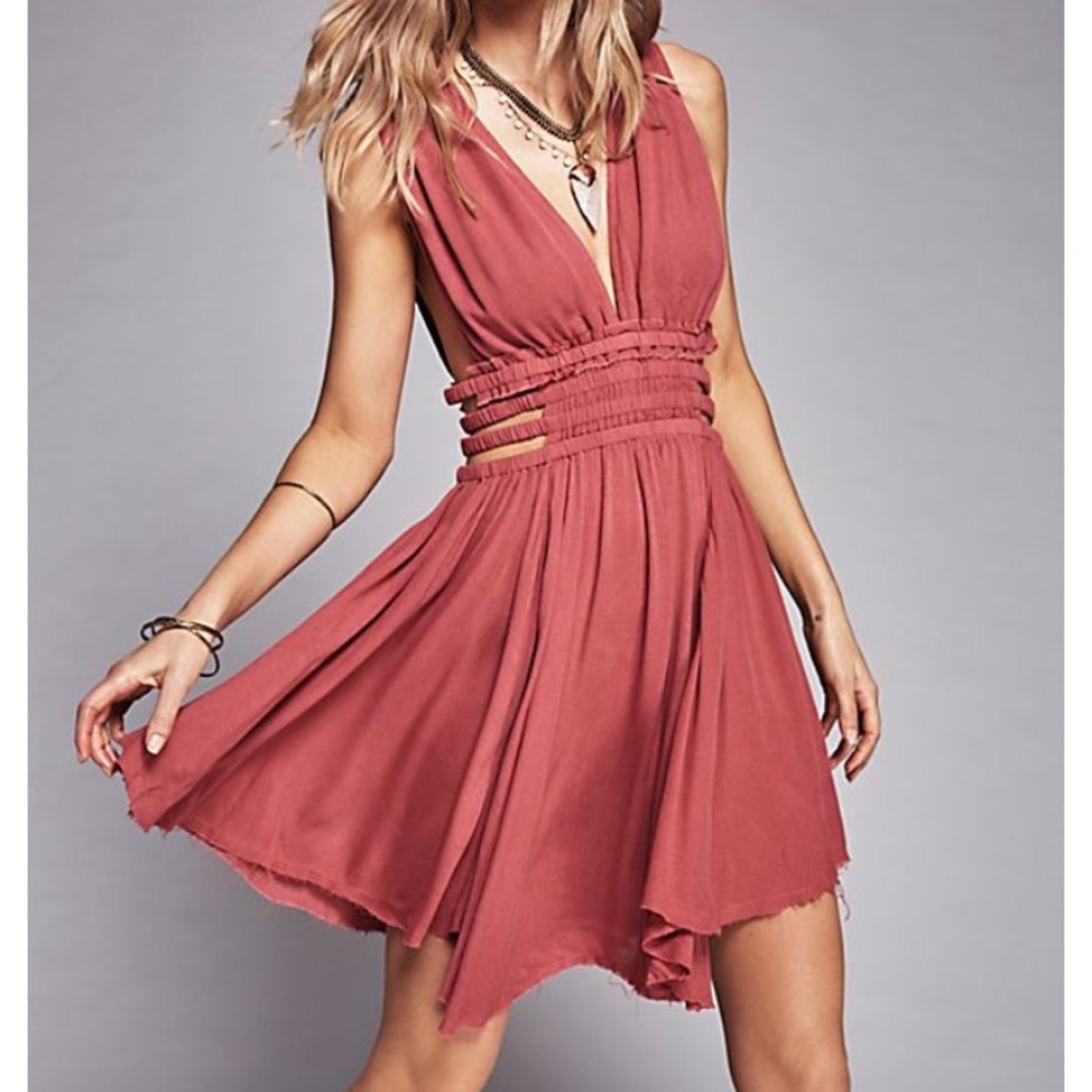 gorgeous free people cut-out dress